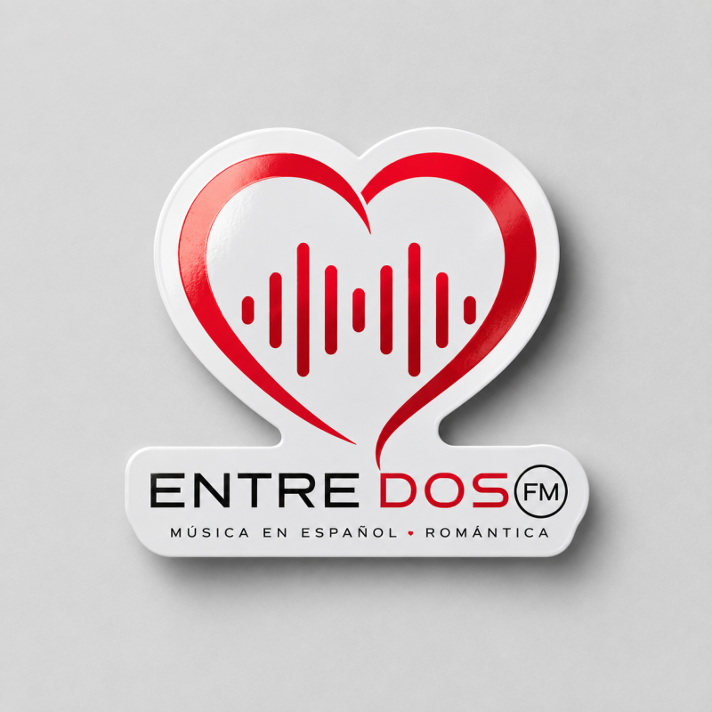 Sticker Corazón Entre Dos FM